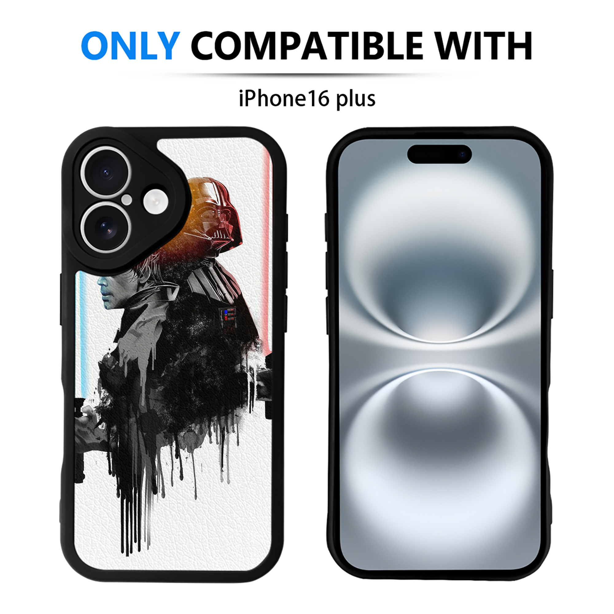 （画像用） スター・ウォーズ Star Wars 【iPhone 16シリーズ対応】シリコンスマホケース（レザー調） 材質：シリコン